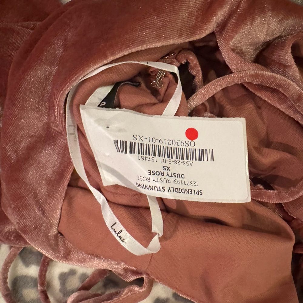 Velvet Wide-Leg Jumpsuit in Dusty Rose - Picture 6 of 6